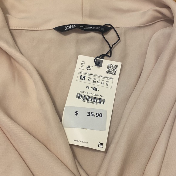 Tan cowl neck blouse - Picture 2 of 3